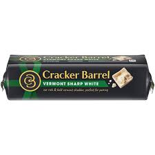 Cracker Barrel Vermont Sharp-White Cheddar Cheese  8 oz Chunk