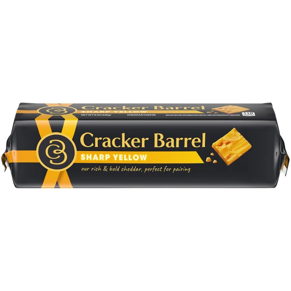 Cracker Barrel Chunk Sharp Cheddar Yellow Cheese 8 oz