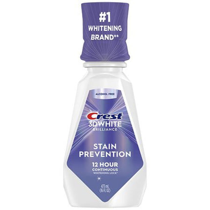 Crest White Brilliance Stain Prevention Mouthwash  16 fl oz (Alchol Free)