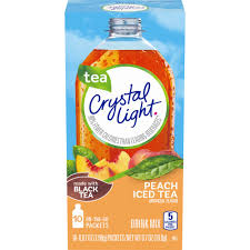 Crystal Light Peach Iced Tea Sugar Free Drink Mix Singles, 10 Ct on-the-Go-Packets