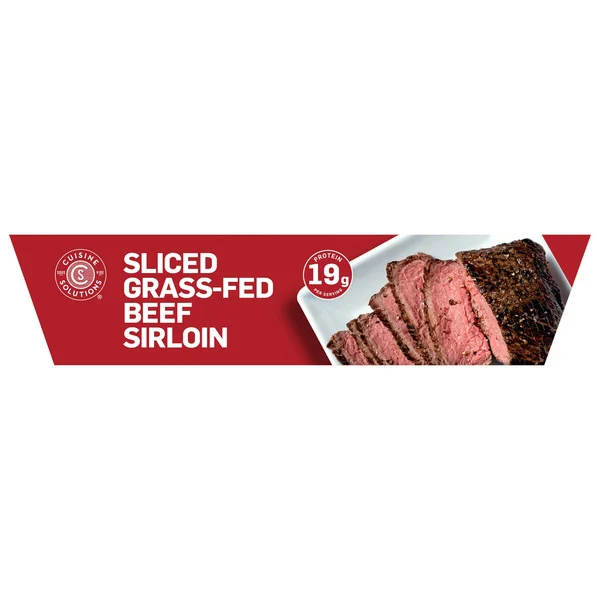 Cuisine Solutions Sliced Grass-Fed Roast Beef Sirloin  2 Lbs.
