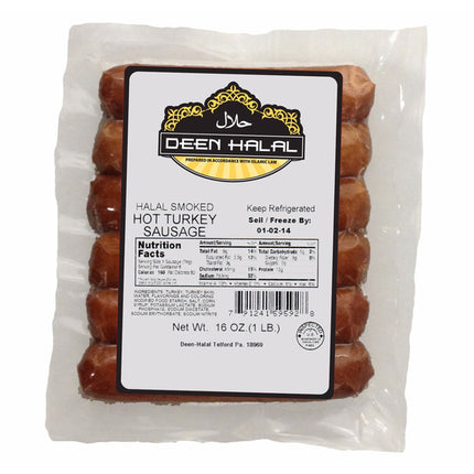 Deen Halal - Smoked Hot Turkey Sausage