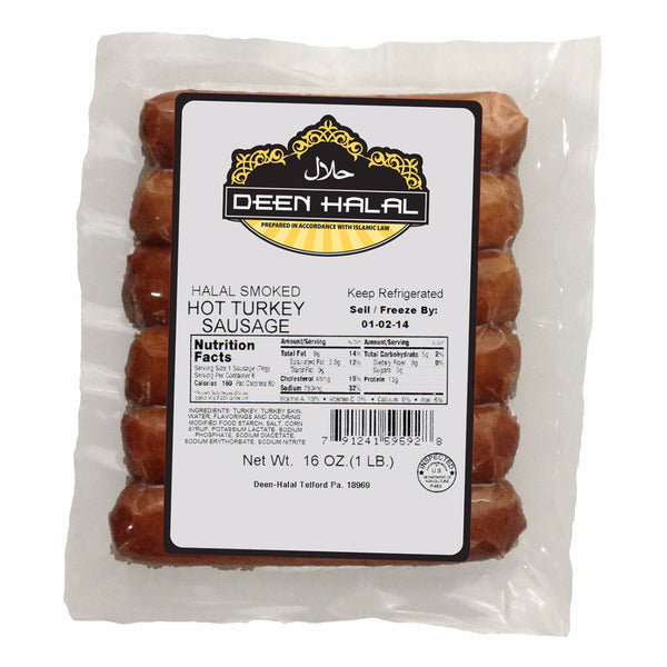 Deen Halal - Smoked Hot Turkey Sausage