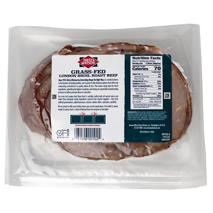 Dietz & Watson Grass Fed Roast Beef London Broil, 3 x 9 oz