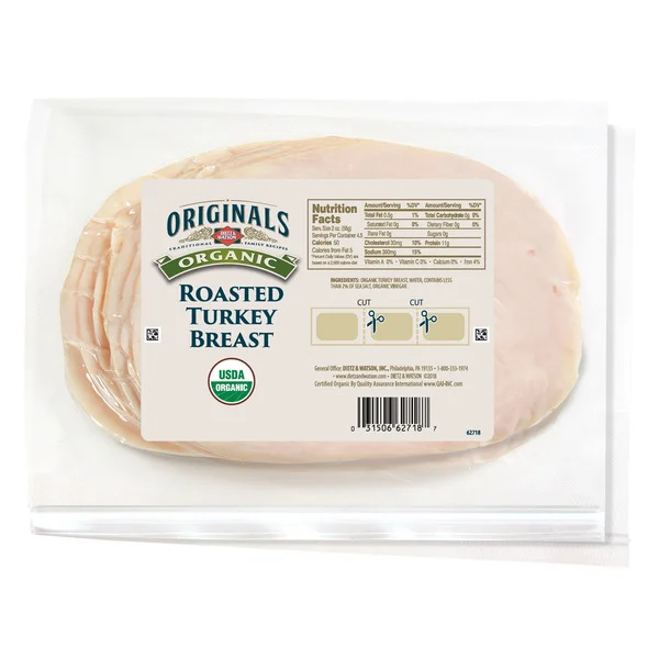 Dietz & Watson Organic Roasted Turkey Breast, 9 oz, 3-count