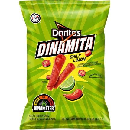 Doritos Dinamita Tortilla Chips Chile Limon, 10.75 Oz Bag