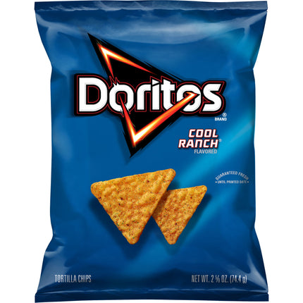 Doritos Tortilla Chips Cool Ranch Flavored 2.625 Oz Bag