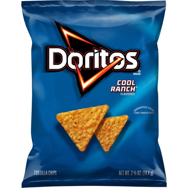 Doritos Tortilla Chips Cool Ranch Flavored 2.625 Oz Bag