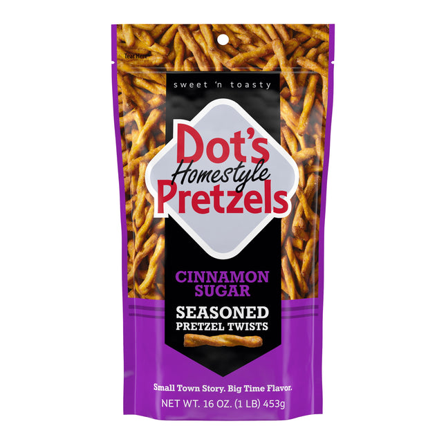 Dot'S Pretzels Cinnamon Sugar Seasoned Pretzel Twists Snack, 16 Oz