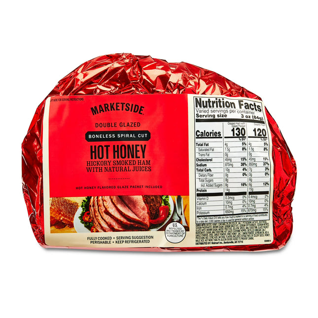 Double Glazed Boneless Spiral Cut Hot Honey Hickory Smoked Ham
