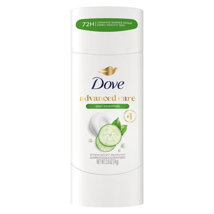 Dove Advanced Care Antiperspirant Deodorant for Women Cool Essentials 72 Hour Sweat & Odor Protection, 2.6 oz