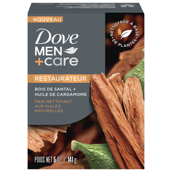 Dove Cleansing Bar, with Natural Oils, Restore, Sandalwood + Cardamom Oil 5 OZ