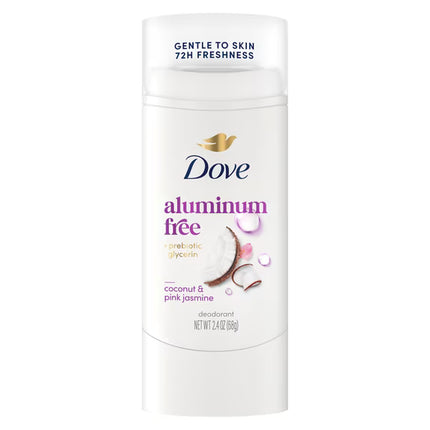Dove Deodorant Stick for 72 Hour Odor Protection Coconut & Pink Jasmine Aluminum Free, 2.4 oz