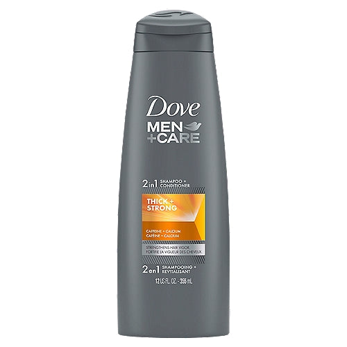Dove Men+Care Fortifying 2 in 1 Shampoo and Conditioner Thick and Strong with Caffeine 12 oz