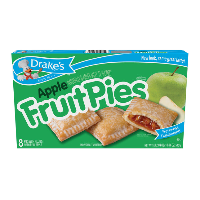 Drake'S Apple Fruit Pies, 8 Count, 18.04 Oz