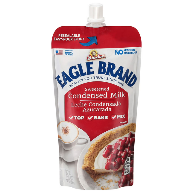 Eagle Brand Sweetened Condensed Milk, Gluten Free, 14 fl oz Resealable Pouch