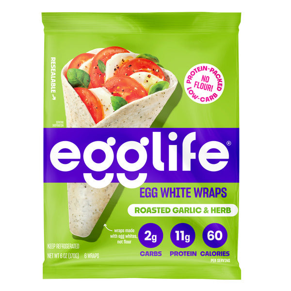 EggLife Roasted Garlic & Herb Egg White Wrap 6 CT