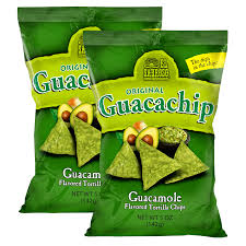 El Saboroso Guacachip Guacamole-Flavored Tortilla Chips, 5-oz. Bags