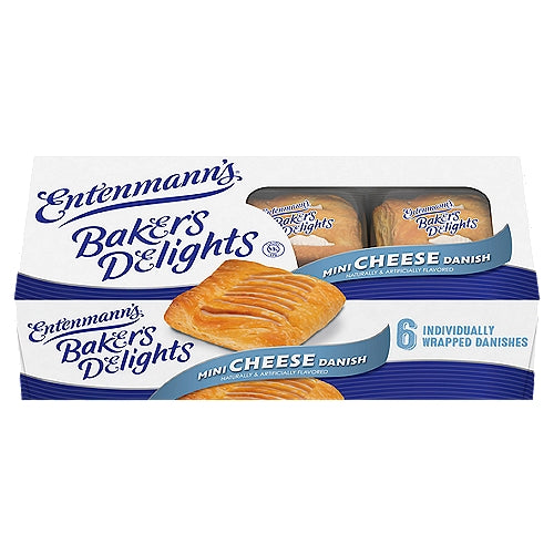 Entenmann's Baker's Delights Mini Cheese Danish, 6 count, 11.25 oz