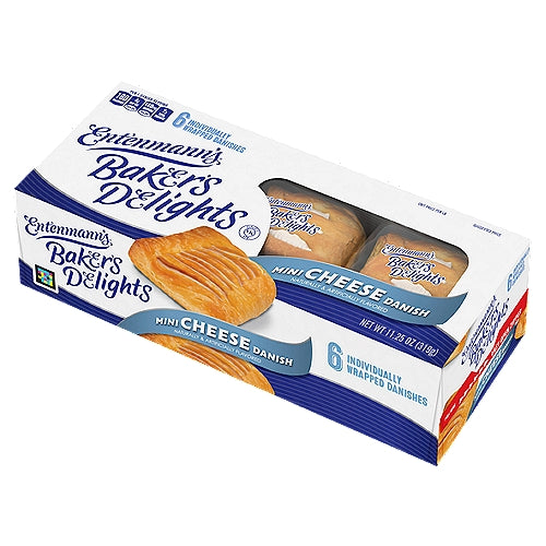 Entenmann's Baker's Delights Mini Cheese Danish, 6 count, 11.25 oz