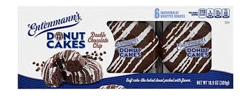 Entenmann's Double Chocolate Chip Donut Cakes  6 x 10.9 oz