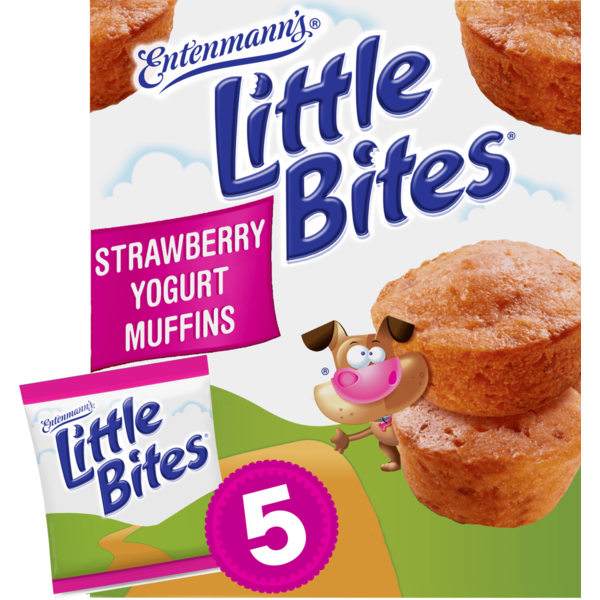 Entenmann's Little Bites, 5 packs, Strawberry Yogurt Mini Muffins