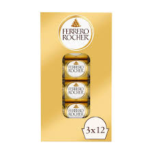 Ferrero Rocher, Premium Milk Chocolate Hazelnut, Chocolates for Gifting, 12 pk./1.3 oz.