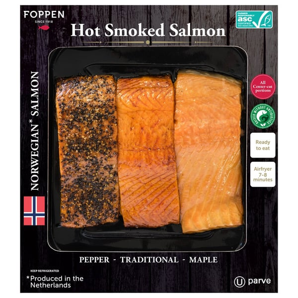 Foppen Hot Smoked Norwegian Salmon, Variety Pack 16 OZ