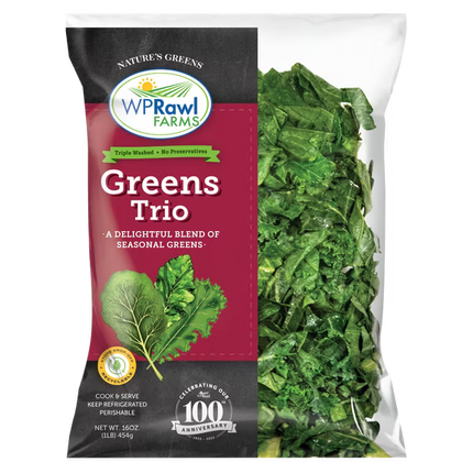Fresh Greens Trio, 16 oz collard greens, mustard greens, turnip greens