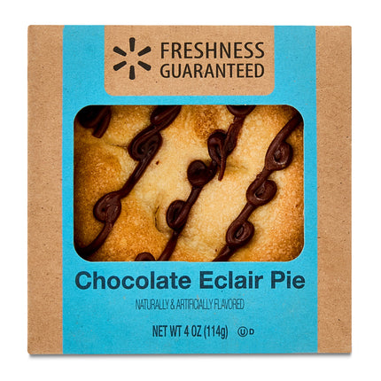 Freshness Guaranteed 4" Chocolate Éclair Mini Baked Pie, 4 Oz Carton (Shelf Stable)