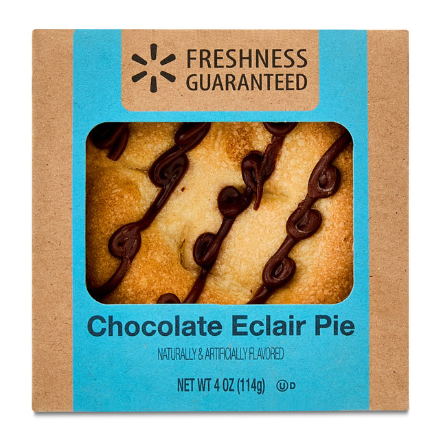 Freshness Guaranteed 4" Chocolate Éclair Mini Baked Pie, 4 Oz Carton (Shelf Stable)