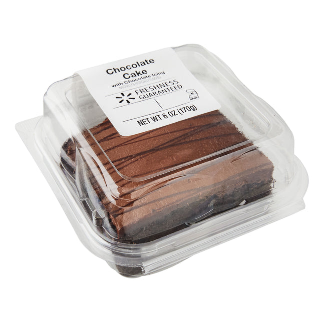 Freshness Guaranteed Chocolate Cake Square with Chocolate Icing, 6Oz (Refrigerated Cakes)