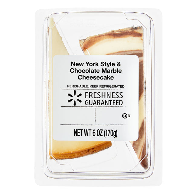 Freshness Guaranteed New York Style & Chocolate Marble Cheesecake, 6 Oz, 2 Slices