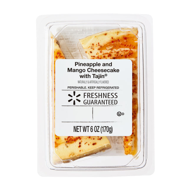 Freshness Guaranteed Pineapple and Mango Cheesecake Slices with Tajin, 6 Oz, 2 Count (Refrigerated)