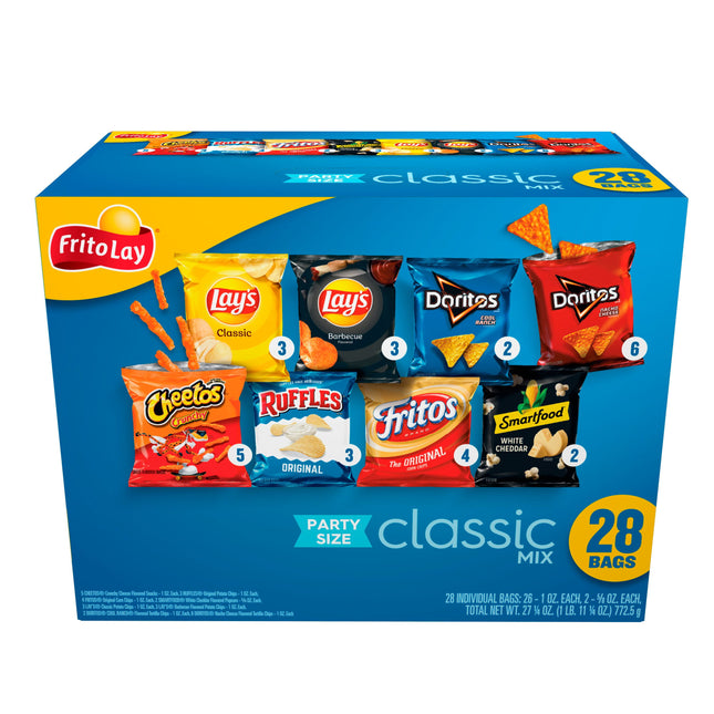 Frito-Lay Classic Mix Snack Chips Variety Pack, 28 Count Multipack