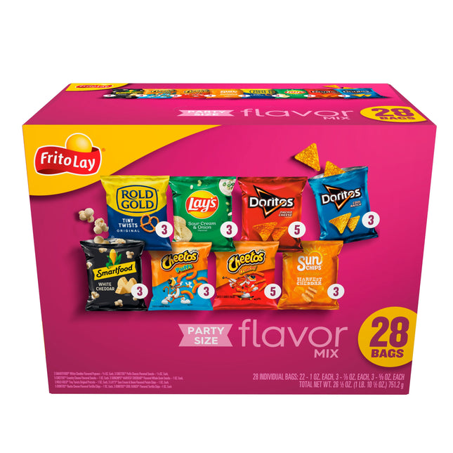 Frito-Lay Flavor Mix Variety Pack Snack Chips, 28 Count Multipack