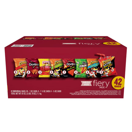 Frito-Lay Fiery Mix Variety Snacks, 1 oz Bags 42 Count Multipack