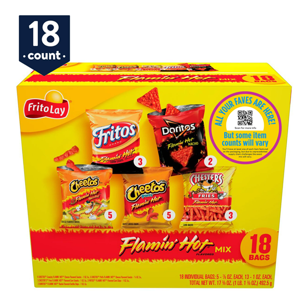 Frito-Lay Flamin' Hot Mix Variety Pack, 18 Count – JAHMAXX INC.