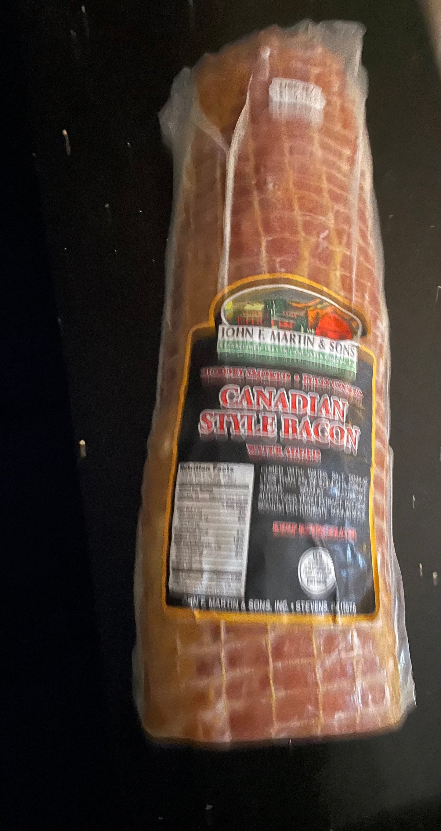 John Martin Canadian Style Bacon 3 lbs