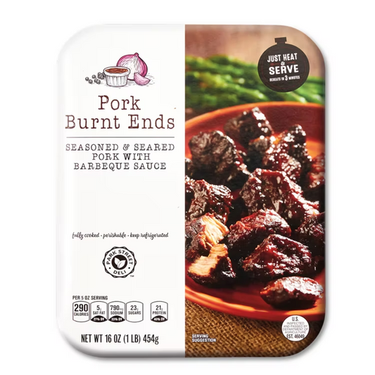 Fully Cooked Pork Burnt Ends in BBQ Sauce, 16 oz