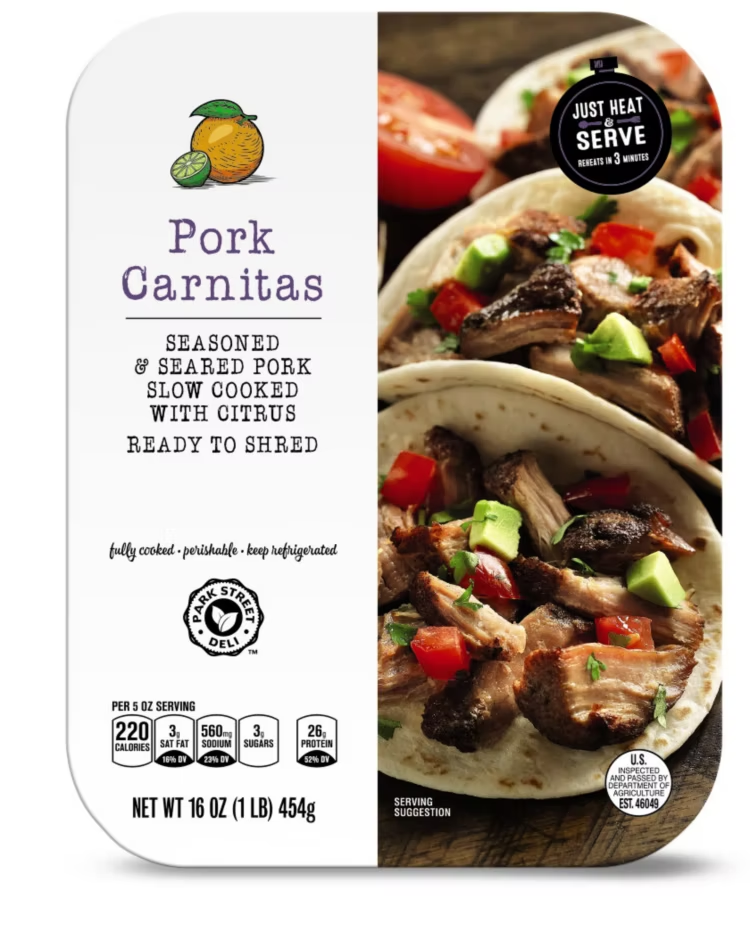 Fully Cooked Pork Carnitas, 16 oz