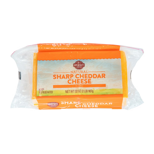 Gourmet Sliced  Sharp Cheddar Cheese 32 oz