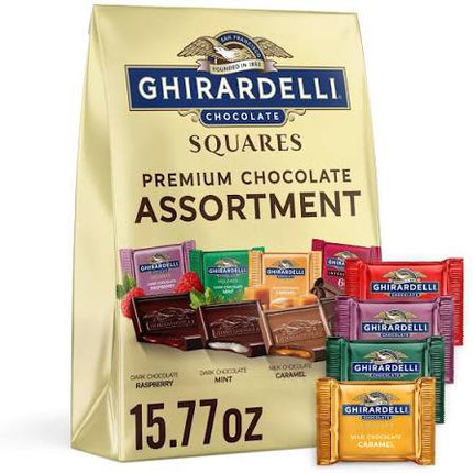 Ghirardelli Milk and Dark Chocolate Squares Assortment, Individually Wrapped, 15.7 oz.