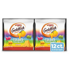 Goldfish Colors Crackers, Snack Pack, 0.9 oz, 12 Count Multi-Pack