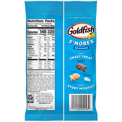 Goldfish Grahams S'mores Baked Grahams Snack Crackers, 2.45 Oz Bag