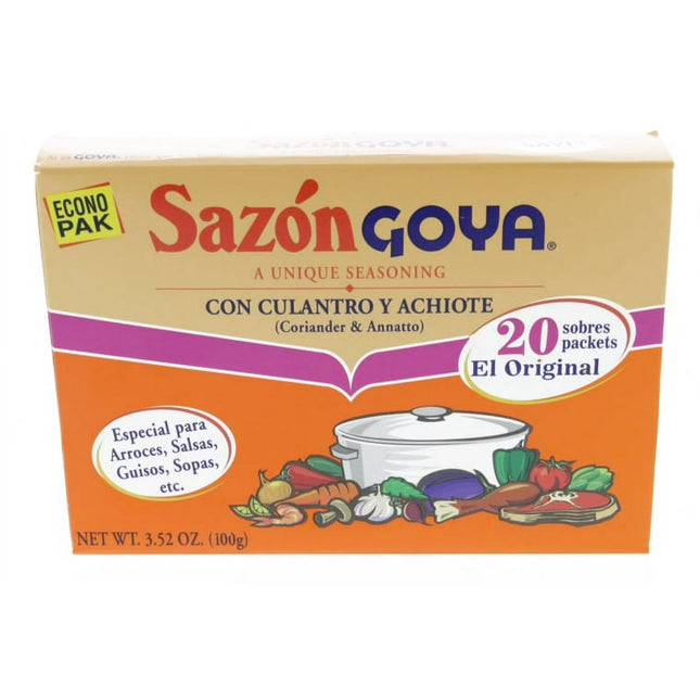 Goya Corainder & Annatto Seasoning 20 Pack - Sazon Culantro Y Achiote