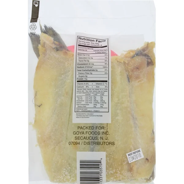 Goya Salted Codfish Bacalao 16 oz
