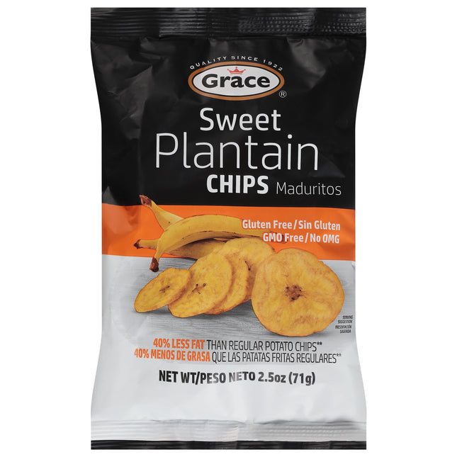 Grace Sweet Plantain Chips, (Maduritos) 2.5 Oz