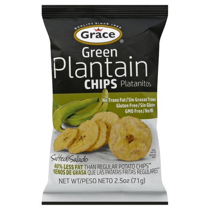 Grace Green Plantain Chips in 2.5 oz bag