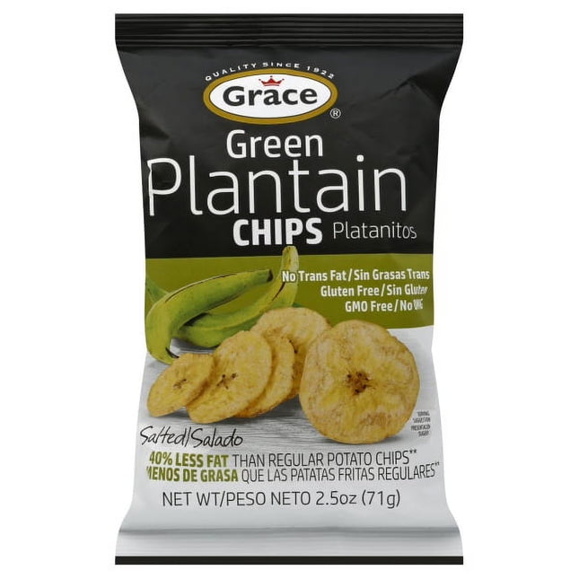 Grace Green Plantain Chips in 2.5 oz bag